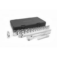 80791 GearWrench 19-Piece Imperial 1/2 in Standard Socket Set with Ratchet, 6 point