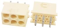 350585-1 TE Connectivity Universal MATE-N-LOK Series Straight Through Hole PCB Header, 6 Contact(s), 6.35 mm Pitch, 3 Row,