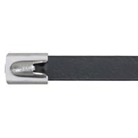 mltfc6h-lp316 Panduit Cable Tie Assemblies, , 521mm x 8.1 mm, Black 316 Stainless Steel, Pk-50