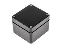 144-4450 RS PRO Black Glass Fibre Reinforced Polyester Junction Box, IP66, ATEX, IECEx, 80 x 75 x 55mm