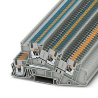 3213954 Phoenix Contact PTI Series PTI 2,5-L/N Non-Fused Terminal Block, 4-Way, 24A, 26 → 12 AWG Wire, Push In