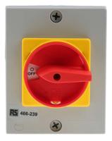 466-239 RS PRO 4P Pole DIN Rail Isolator Switch - 40A Maximum Current, 15kW Power Rating, IP65