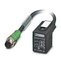 1435140 Phoenix Contact Male 3 way M12 to 3 way DIN 43650 Form B Sensor Actuator Cable, 0.6 m