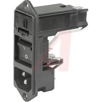 kd141101151 Schurter C14 Panel Mount IEC Connector Male, 10A, 125 V, 250 V, Fuse Size 5 x 20mm