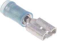 640905-1 TE Connectivity PIDG FASTON .250 Blue Insulated Female Spade Connector, Receptacle, 6.35 x 0.81mm Tab Size, 1.3mm² to