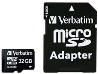 44083 Verbatim 32 GB MicroSDHC Micro SD Card, Class 10, UHS-1 U1