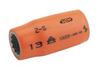 zs-21 SAM 1/2 in Drive 21mm Insulated Standard Socket, 12 point, VDE/1000V, 52 mm Overall Length