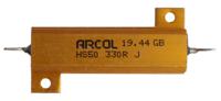 hs50-330r-j Arcol, 330Ω 50W Wire Wound Chassis Mount Resistor HS50 330R J ±5%