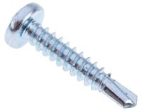 546-6017 RS PRO Bright Zinc Plated Steel Self Drilling Screw No. 10 x 1in Long x 25mm Long