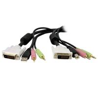 dvid4n1usb6 StarTech.com Male 3.5mm Stereo Jack x 2; DVI-D Dual Link; USB A to Male 3.5mm Stereo Jack x 2; DVI-D Dual Link; USB B