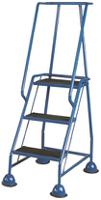 669-3730 RS PRO 3 Tread Steel Steps 0.77m Platform Height, Blue