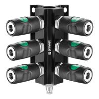 mf-104s4es PREVOST Composite Body Female Wall Bracket With Safety Quick Connect Couplings, G 3/4 Female Threaded