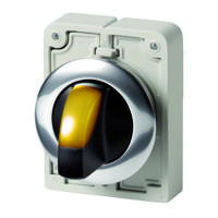 187129-m30c-fwlk-y Eaton Toggle Selector Switch - 30mm Cutout Diameter, Illuminated 2 Positions
