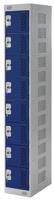 113-4501 RS PRO 8 Door Vented Mild Steel Blue Locker, 1800 mm x 300 mm x 450mm