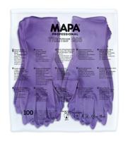 3498502-7 Mapa TRILITES 985 Violet Latex, Neoprene, Nitrile Disposable Gloves, Size 7, 100 per Pack