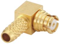 19k201-302l5 Rosenberger, Jack Cable Mount SMP Connector, 50Ω, Crimp, Solder Termination, Right Angle Body