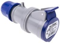 3131643 Scame IP44 Blue Cable Mount 2P + E Industrial Power Socket, Rated At 16A, 230 V
