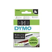 s0720910 Dymo White on Black Label Printer Tape, 7 m Length, 19 mm Width