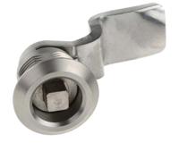 341-0270 Steinbach & Vollman Stainless Steel Square Lock, 32mm Panel-to-Tongue, 20.2 x 20.2mm Cutout, Key Unlock