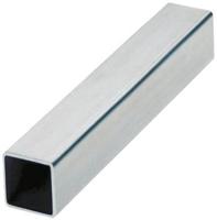 81201012000 Square Galvanised Steel Metal Tube, 2m L, 20mm W, 20mm H