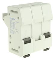 us3j3 Mersen 30A Rail Mount Fuse Holder for 22 x 58mm Fuse, 3P, 600V ac