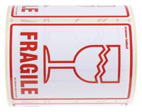 912-9330 RS PRO Paper Safety Labels, Fragile-Text 79 mm x 108mm