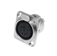 208-5184 RS PRO Panel Mount XLR Connector, Female, 50 V, 7 Way, Nickel Plating