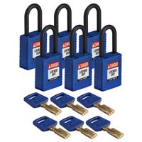 150221 Brady LOTO-101 Key Weatherproof Nylon, Plastic Padlock, 6.35mm Shackle, 38.00mm Body