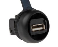 1018840000 Weidmuller Straight, Panel Mount, Socket- Single Port Type A 2.0 IP65 USB Connector