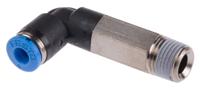 qsll-18-4 Festo QS Series Elbow Threaded Adaptor, R 1/8 Male to Push In 4 mm, Threaded-to-Tube Connection Style, 153076