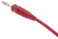 973388301 Hirschmann Test & Measurement Test lead, 10A, 60V dc, Red, 1m Lead Length