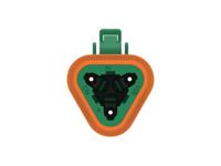 dt06-3s-te03 TE Connectivity, DT06-3S Automotive Connector Socket Green Cable 3 Way, Cable Termination DT06-3S-TE03