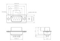 g17s0910110eu Amphenol Communications Solutions G17S 9 Way D-sub Connector Plug
