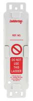 lad-gb-eith-l12-a Brady Laddertag Series Red on White Safety Ladder Tag, English Language, 1 per Pack
