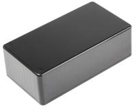 1591csbk Hammond 1591 Series Black ABS Enclosure, IP54, Flanged, Black Lid, 120 x 65 x 40mm