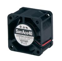 109p0424j3023 Sanyo Denki 109P Series Axial Fan, 24 V dc, DC Operation, 27.6m³/h, 4.32W, 180mA Max, 40 x 40 x 28mm