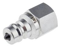 745-4700 RS PRO Steel Male Hydraulic Quick Connect Coupling, BSP 1/4 Male