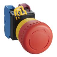 yw1b-v4e02r Idec YW Series Twist Release Emergency Stop Push Button, Panel Mount, 22mm Cutout, 2NC, IP65
