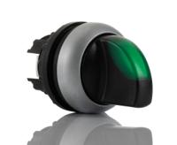 216827-m22-wrlk-g Eaton RMQ Titan Series 2 Position Selector Switch Head, 23mm Cutout, Green Handle