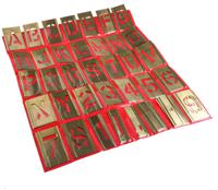 150761 AT Brown 105 Piece Brass Stencil Letters & Numbers, 51mm Character Height