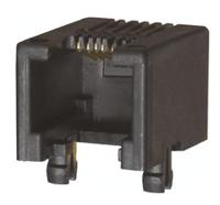87180-066lf Amphenol Communications Solutions MOD JACK Series Female RJ45 Connector, Through Hole, Cat3 Horizontal 6P6C -Way