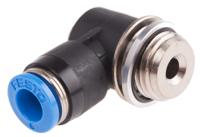 qslv-g14-6-i Festo QS Series Elbow Threaded Adaptor, G 1/4 Male to Push In 6 mm, Threaded-to-Tube Connection Style, 186149