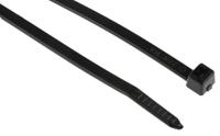 111-04889-t50r-pa66w-bk HellermannTyton Cable Tie, Inside Serrated, 200mm x 4.6 mm, Black Polyamide 6.6 (PA66), Pk-100
