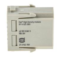 09140253001 HARTING Heavy Duty Power Connector Module, 5A, Male, Han-Modular Series, 25 Contacts