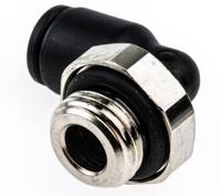 3199-04-10 Legris LF3000 Series Elbow Threaded Adaptor, G 1/8 Male to Push In 4 mm, Threaded-to-Tube Connection Style
