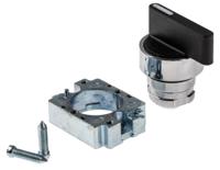 205-2368 RS PRO 2 Position Selector Switch Head, 22mm Cutout, Black Handle