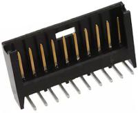280381-2 TE Connectivity AMPMODU MOD II Series Right Angle Through Hole PCB Header, 10 Contact(s), 2.54 mm Pitch, 1 Row, Shrouded