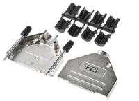 8655mh2501bklf Amphenol Communications Solutions 8655MH Series Die Cast Zinc D Sub Backshell, 25 Way, Strain Relief