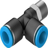 qstl-38-12 Festo QSTL Series T Fitting, R 3/8 Male to 12 mm, Threaded-to-Tube Connection Style, 153125