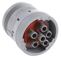 hd16-6-12s-b010 Deutsch Circular Connector, 6 Contacts, Cable, 27.15 mm Connector, Plug, Female, IP67, HD10 Series